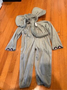 Kids Gray Elephant Costume with Separate Trunk